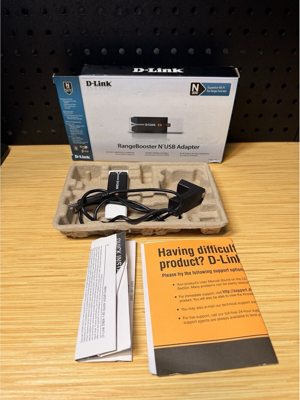 D-Link Range Booster N USB Adapter DWA-140 N300 Rangebooster for WIFI
